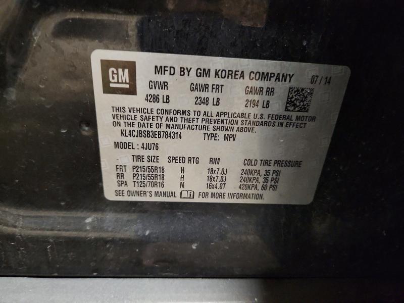 KL4CJBSB3EB784314 2014 BUICK ENCORE photo no. 12