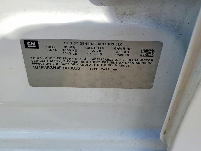 1G1PA5SH4E7473855 2014 CHEVROLET CRUZE photo no. 12
