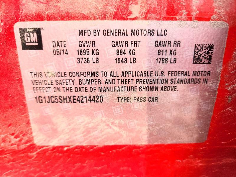 1G1JC5SHXE4214420 2014 CHEVROLET SONIC photo no. 12