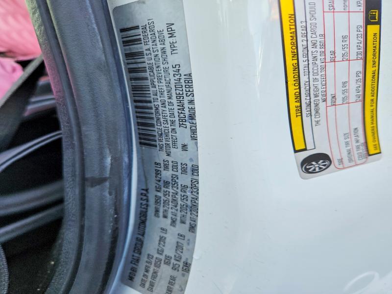 ZFBCFAAH9EZ014345 2014 FIAT 500L photo no. 12