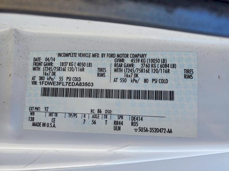 1FDWE3FL7EDA83503 2014 FORD ECONOLINE photo no. 12