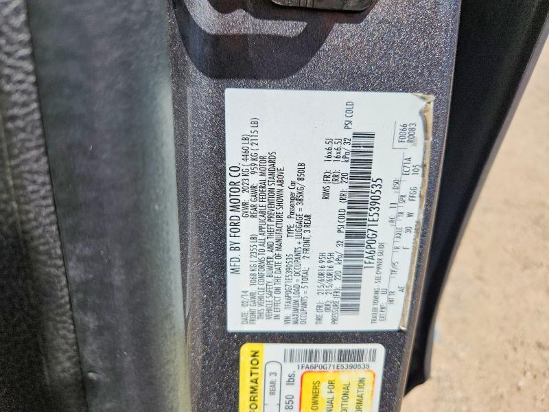 1FA6P0G71E5390535 2014 FORD FUSION photo no. 12