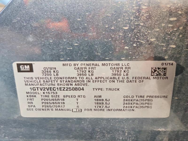 1GTV2VEC1EZ250804 2014 GMC SIERRA photo no. 12