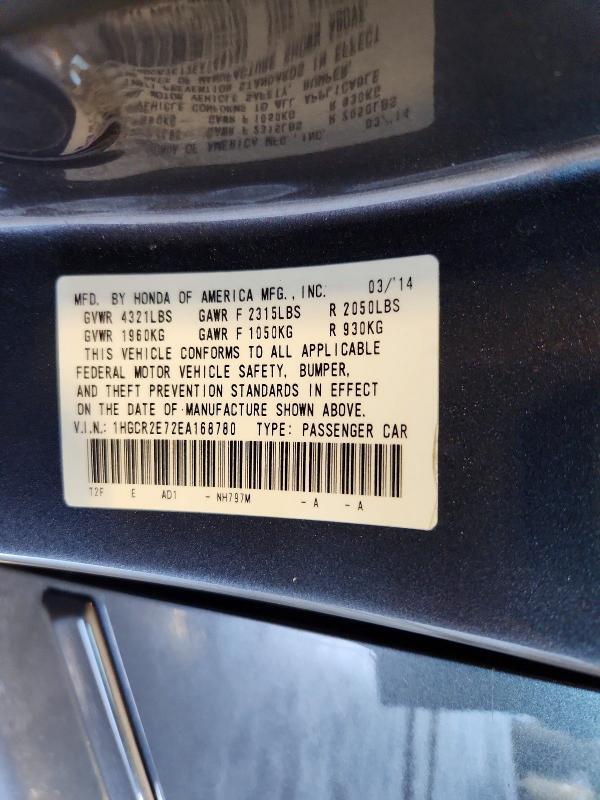 1HGCR2E72EA168780 2014 HONDA ACCORD photo no. 12