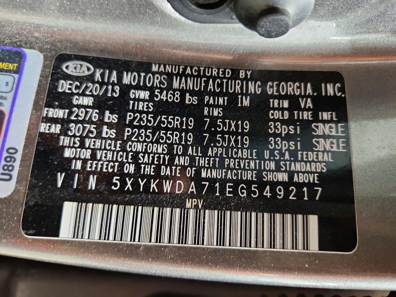 2014 KIA SORENTO SX LIMITED — Фото 13 из 13