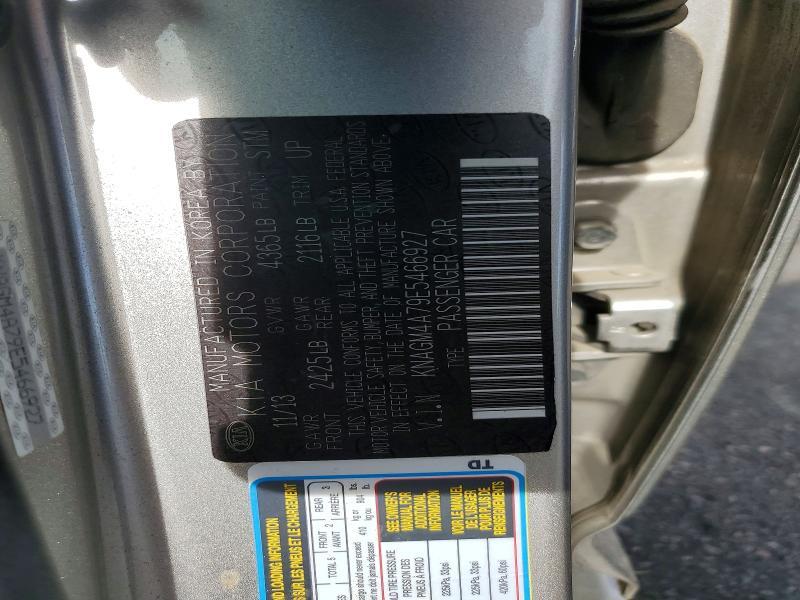KNAGM4A79E5466927 2014 KIA OPTIMA photo no. 11