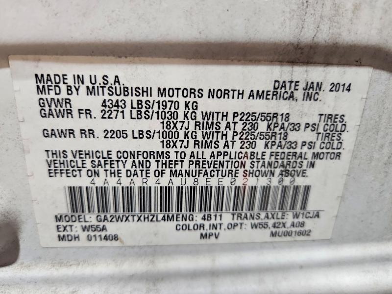2014 MITSUBISHI OUTLANDER SPORT SE — Фото 13 из 13