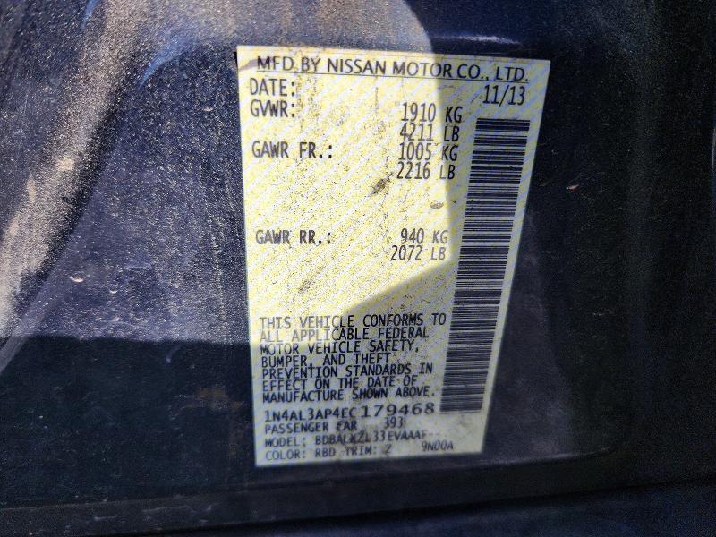 2014 NISSAN ALTIMA 2.5 SL — Фото 13 из 13