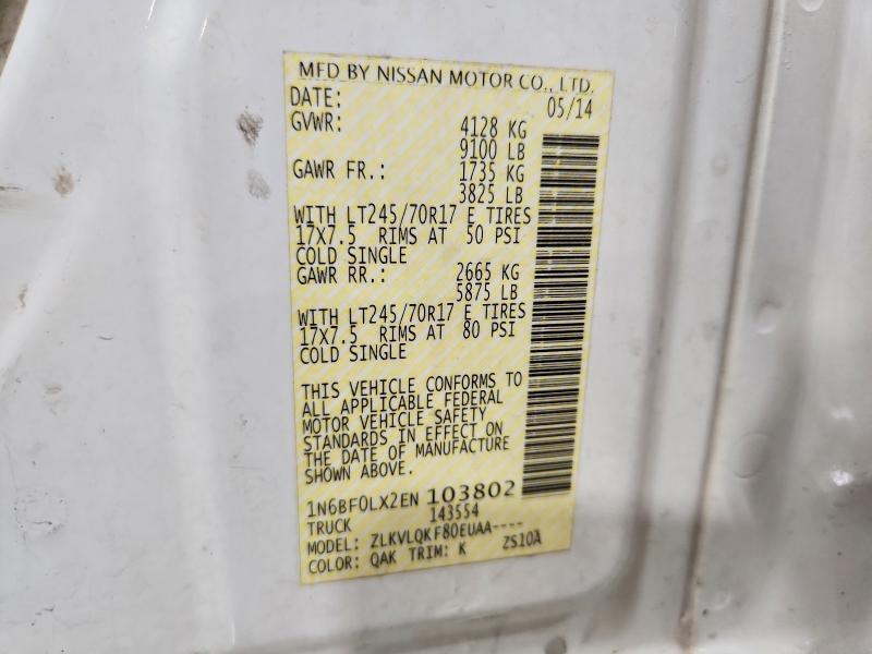 2014 NISSAN NV 2500 — Фото 13 из 13