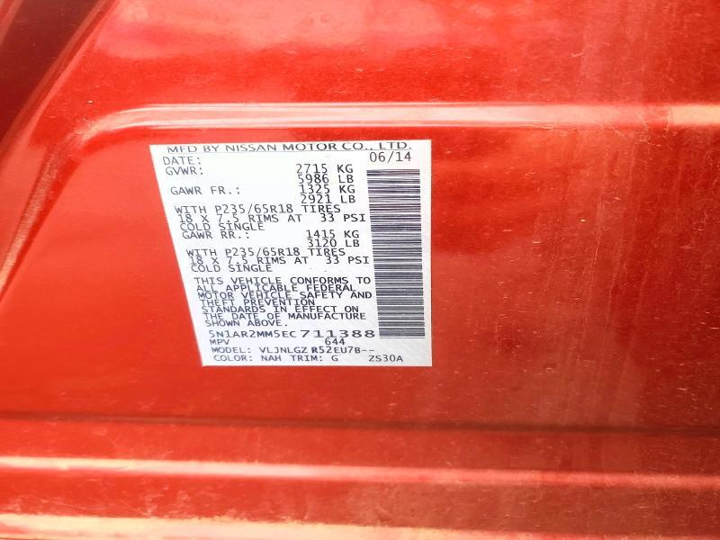 2014 NISSAN PATHFINDER S — Фото 12 из 12
