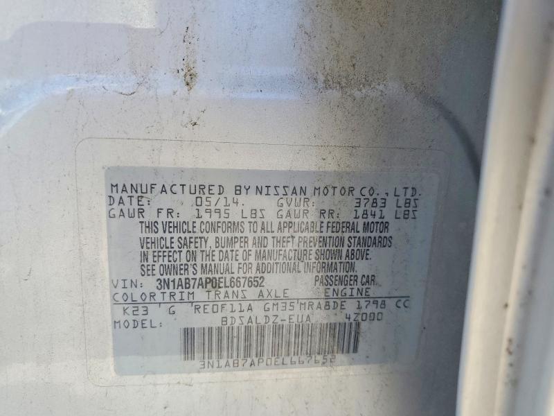 3N1AB7AP0EL667652 2014 NISSAN SENTRA photo no. 12