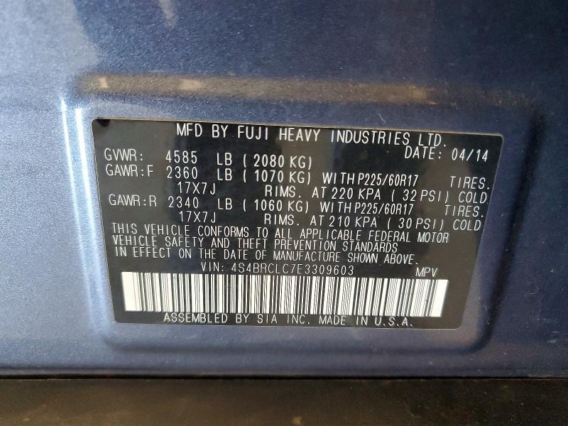 2014 SUBARU OUTBACK 2.5I LIMITED — Фото 13 из 13