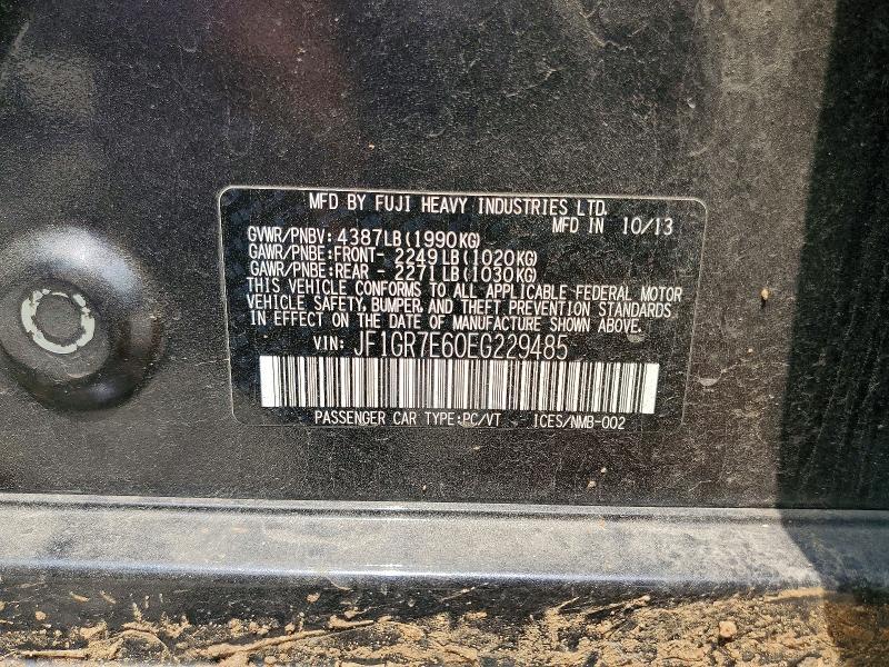 2014 SUBARU IMPREZA WRX — Фото 12 из 12