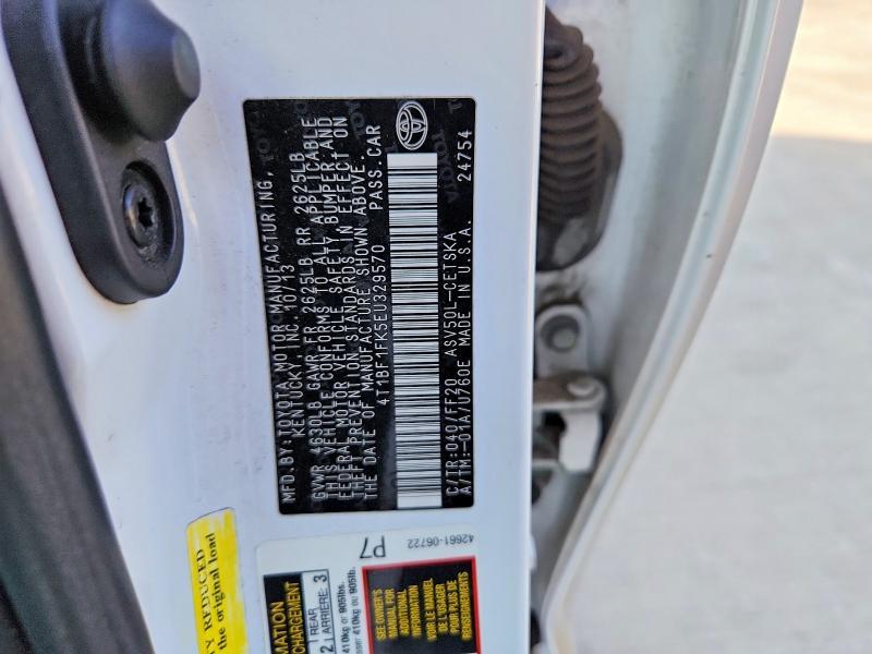 2014 TOYOTA CAMRY SE — Фото 12 из 12