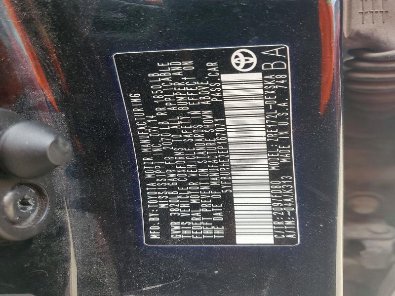 2014 TOYOTA COROLLA S PLUS — Фото 13 из 13