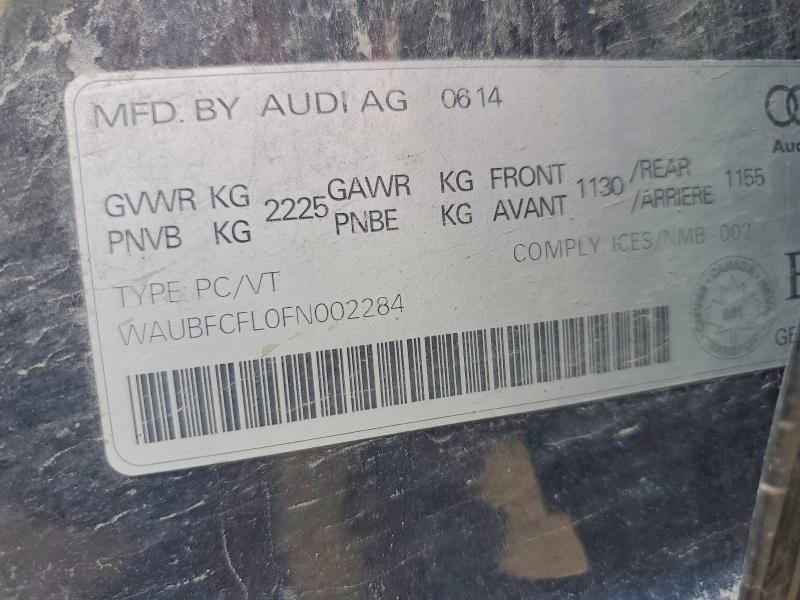 WAUBFCFL0FN002284 2015 AUDI A4 photo no. 12