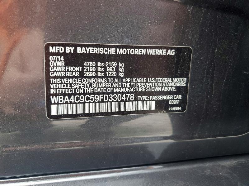 2015 BMW 428 XI GRAN COUPE SULEV — Фото 12 из 12
