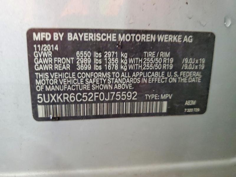 2015 BMW X5 XDRIVE50I — Фото 12 из 12