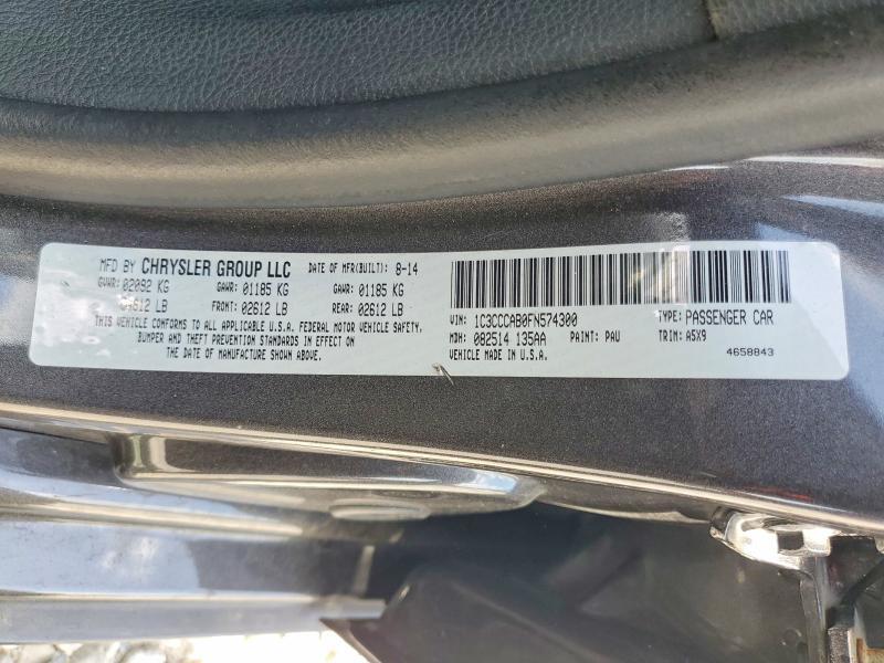 1C3CCCAB0FN574300 2015 CHRYSLER 200 photo no. 12