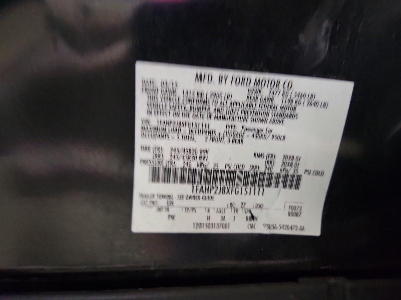 1FAHP2J8XFG151111 2015 FORD TAURUS photo no. 12