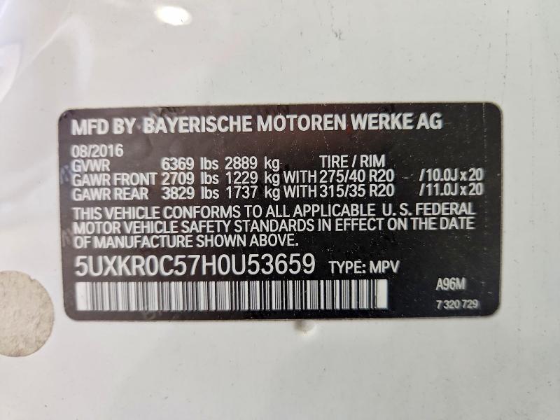 2017 BMW X5 XDRIVE35I — Фото 14 из 14