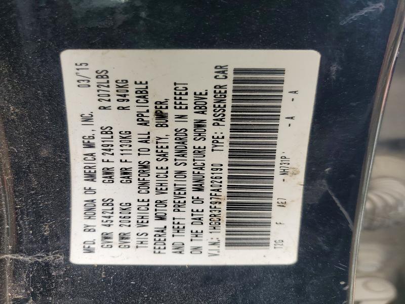 1HGCR3F97FA026190 2015 HONDA ACCORD photo no. 12