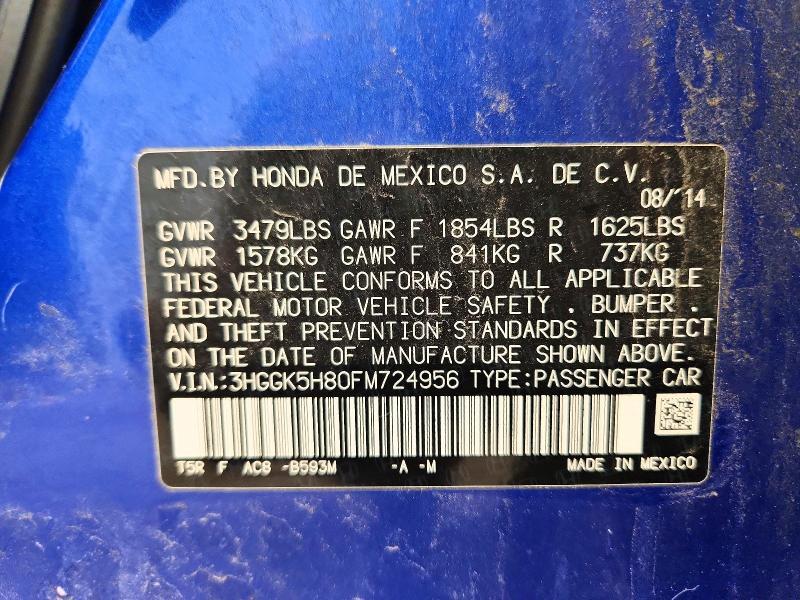 2015 HONDA FIT EX — Фото 12 из 12
