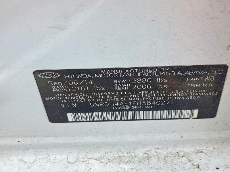 2015 HYUNDAI ELANTRA SE — Фото 12 из 12