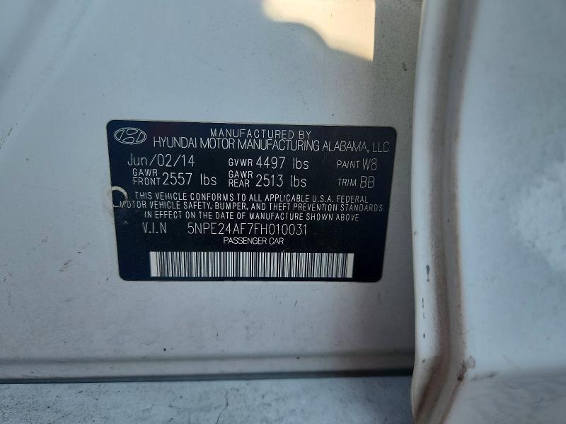 2015 HYUNDAI SONATA SE — Фото 12 из 12