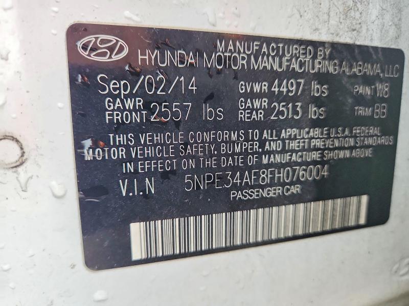 2015 HYUNDAI SONATA LIMITED — Фото 12 из 12