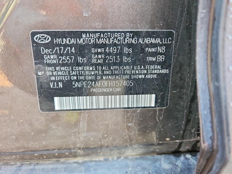 2015 HYUNDAI SONATA SE — Фото 12 из 12