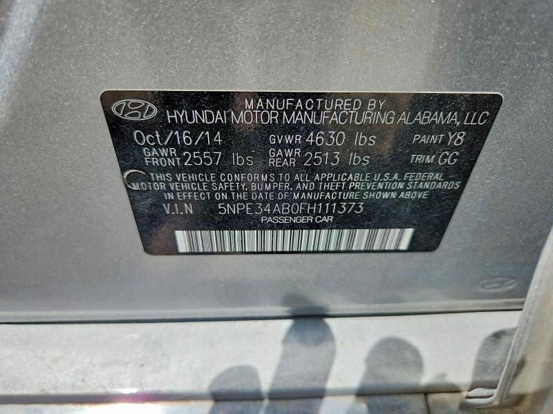 5NPE34AB0FH111373 2015 HYUNDAI SONATA photo no. 12