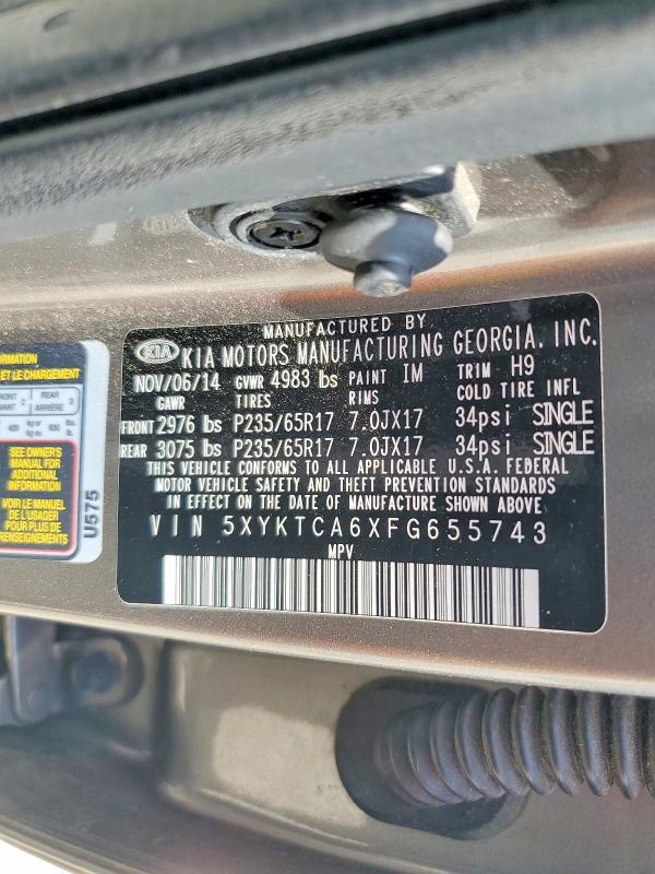2015 KIA SORENTO LX — Фото 13 из 13