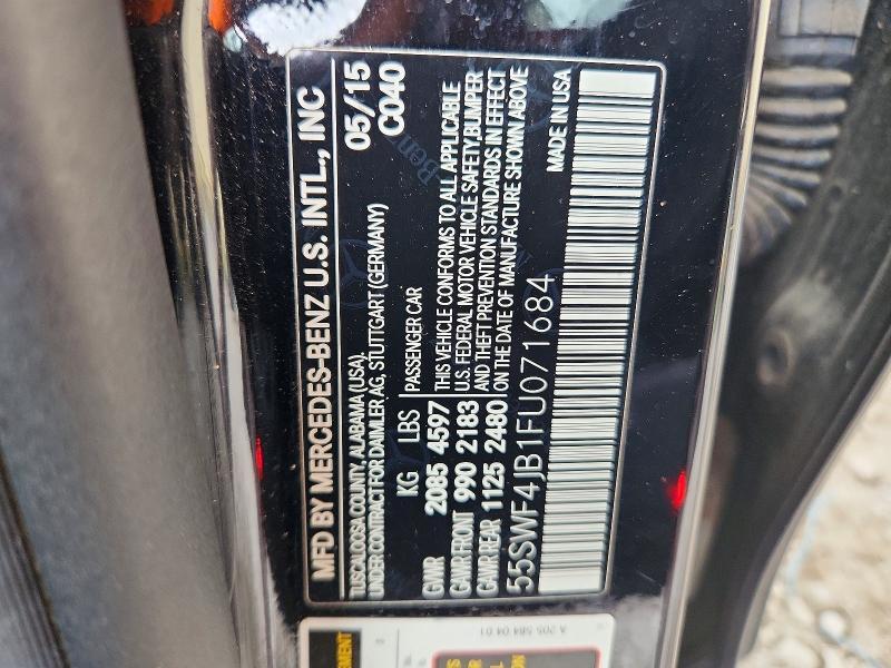 55SWF4JB1FU071684 2015 MERCEDES-BENZ C photo no. 12