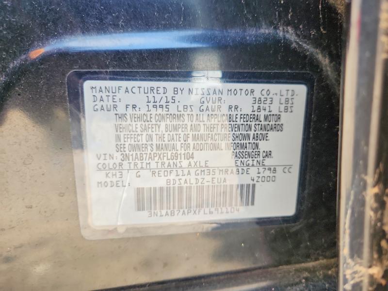 3N1AB7APXFL691104 2015 NISSAN SENTRA photo no. 12