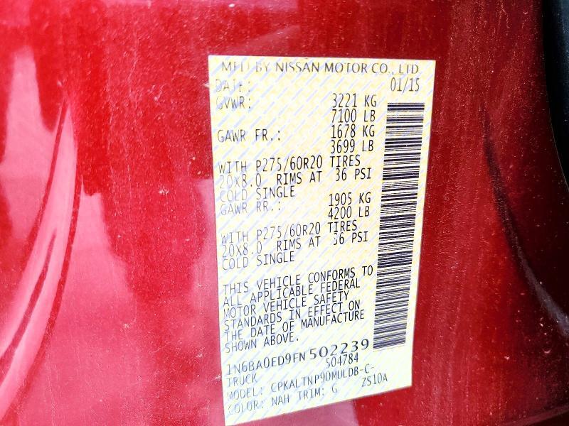 2015 NISSAN TITAN SV — Фото 12 из 12