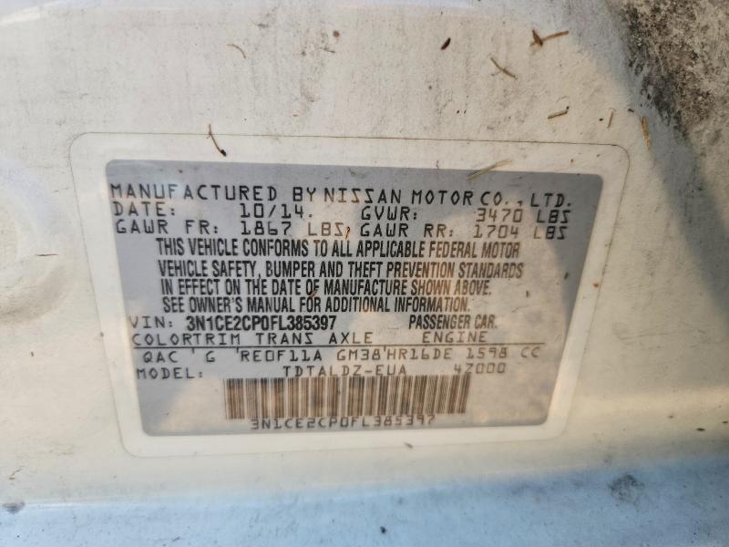 3N1CE2CP0FL385397 2015 NISSAN VERSA NOTE photo no. 12
