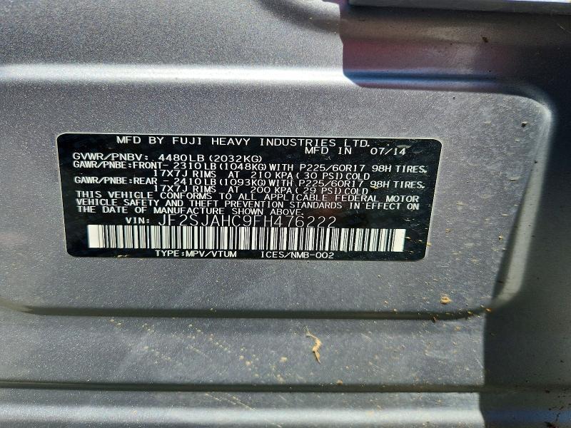 2015 SUBARU FORESTER LIMITED+MOONROOF — Фото 13 из 13