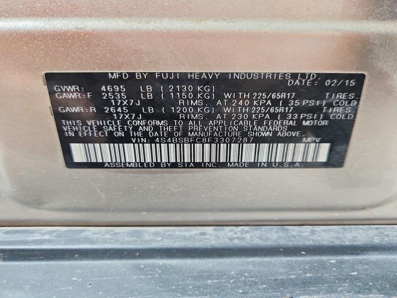 2015 SUBARU OUTBACK 2.5I PREMIUM — Фото 13 из 13
