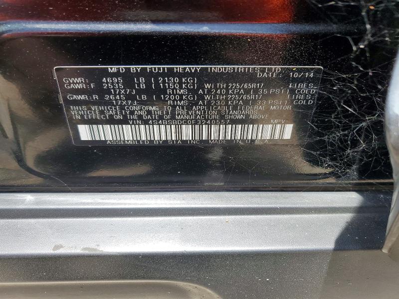 2015 SUBARU OUTBACK 2.5I PREMIUM — Фото 12 из 12