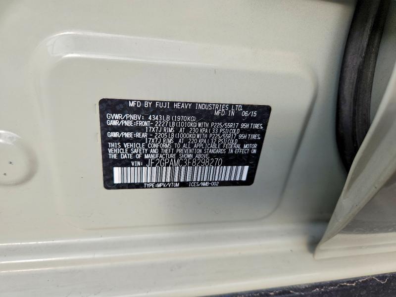 2015 SUBARU XV CROSSTREK 2.0 LIMITED — Фото 12 из 12
