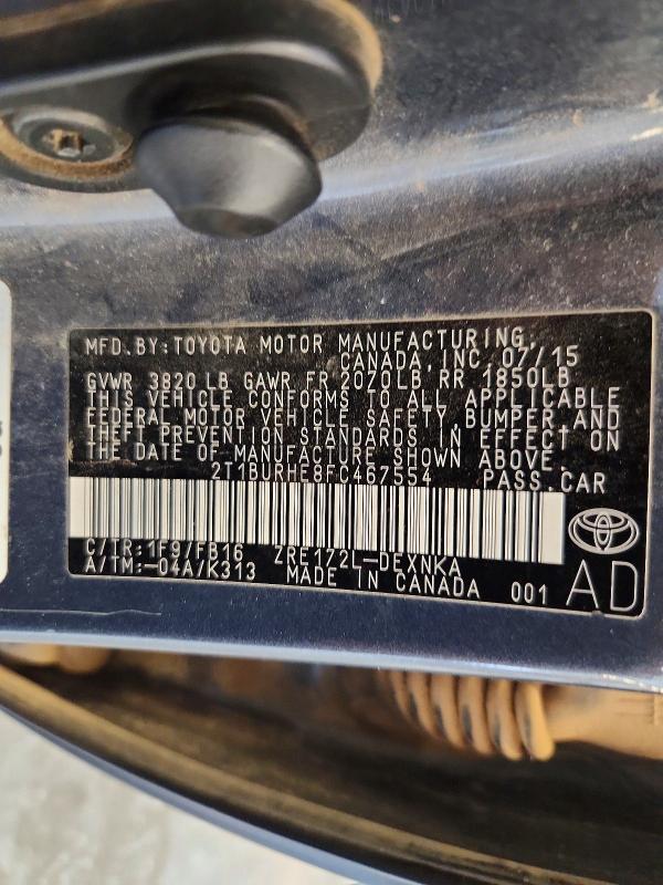 2015 TOYOTA COROLLA LE — Фото 13 из 13