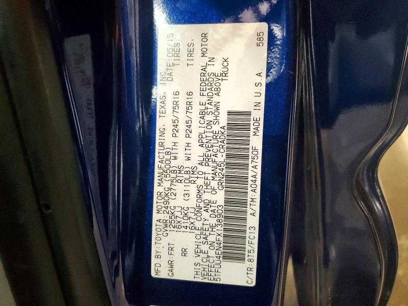 5TFUU4EN4FX138903 2015 TOYOTA TACOMA photo no. 12