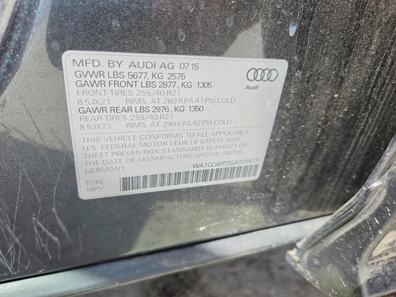 WA1CCAFP2GA029819 2016 AUDI SQ5 photo no. 12