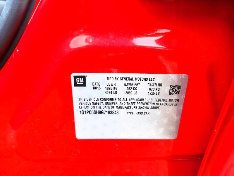 2016 CHEVROLET CRUZE LIMITED LS — Фото 12 из 12