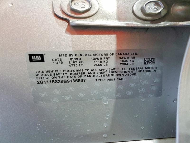 2G1115S38G9136567 2016 CHEVROLET IMPALA photo no. 12