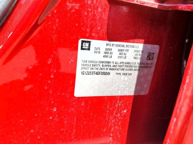 1G1ZE5ST4GF289249 2016 CHEVROLET MALIBU photo no. 12
