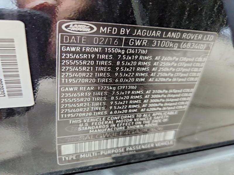 2016 LAND ROVER RANGE ROVER SV AUTOBIOGRAPHY — Фото 13 из 13