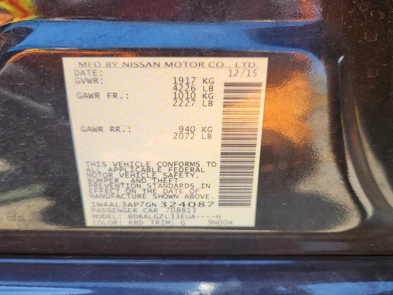 2016 NISSAN ALTIMA 2.5 S — Фото 13 из 13