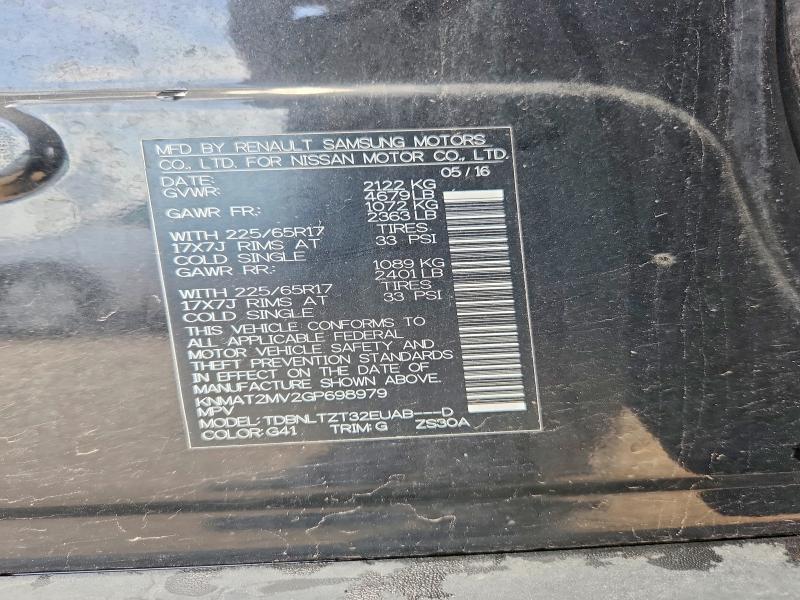 KNMAT2MV2GP698979 2016 NISSAN ROGUE photo no. 12